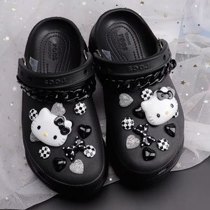 Black Kitty Shoes Charm Pack with Chains